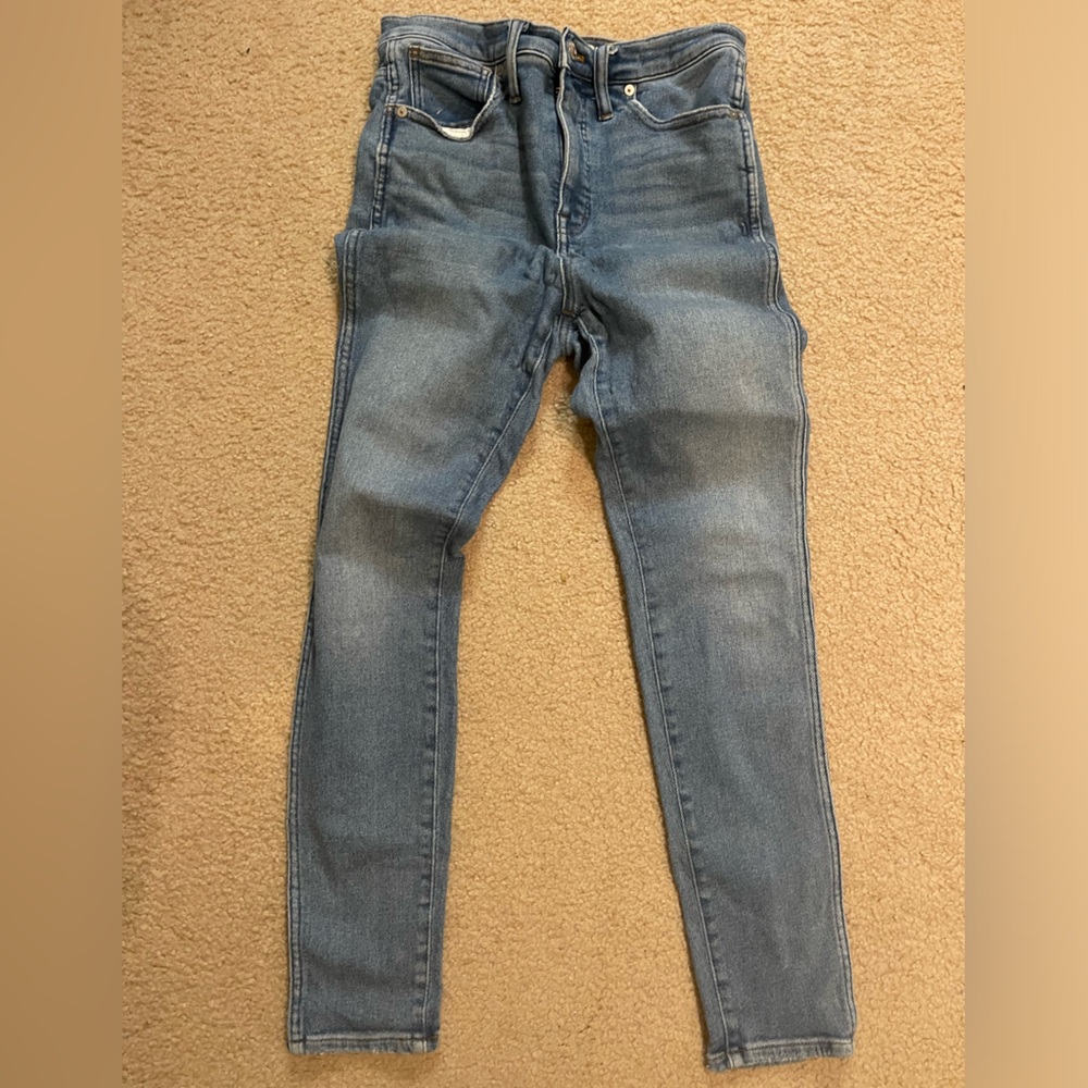 Madewell skinny high rise jeans in medium wash